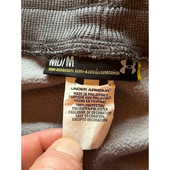 Under Armour Women's Semi Fitted Athletic Performance Pants. Grey. Size Medium - Picture 4 of 7